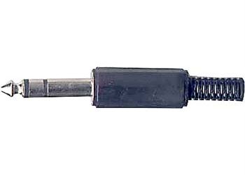 Konektor JACK 6,3 stereo plast čierny