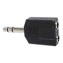 Redukcia JACK 6,3 stereo konektor / 2x JACK 6,3 stereo zdierka