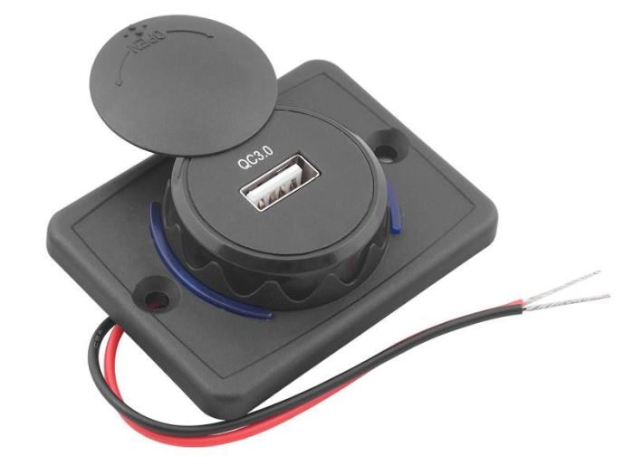 Napájacia zdierka 1xUSB 3.0, LTC, 5V/3A, 12/24V