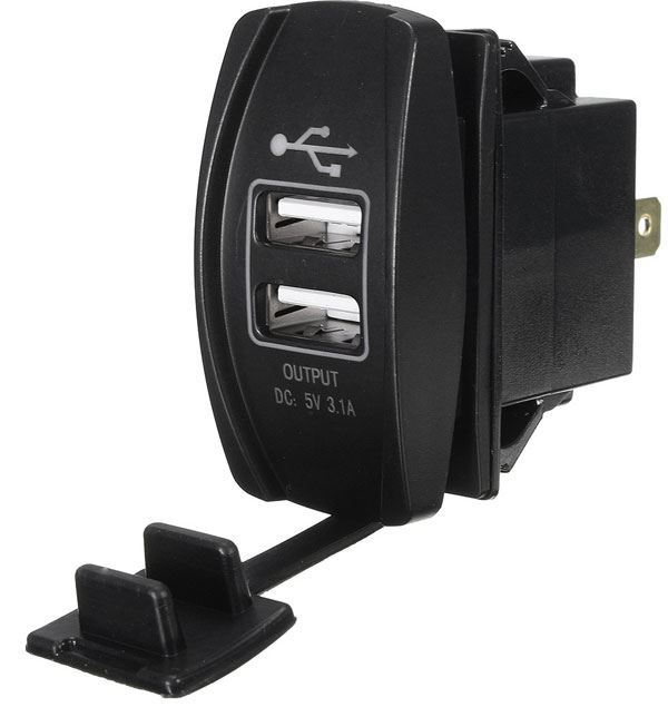 Napájacia zdierka 2x USB - typ Carling