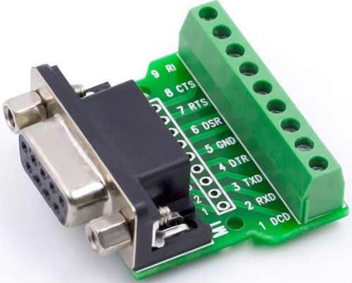D-SUB (CANON) zdierka 9pin priama so svorkovnicou