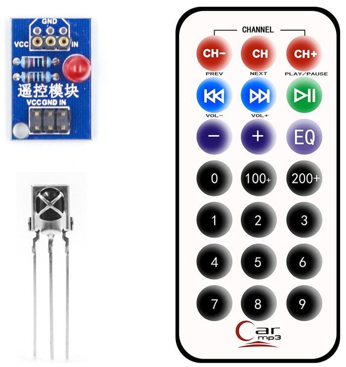 Univerzálny diaľkový ovládač s prijímačom HX1838 pre Arduino