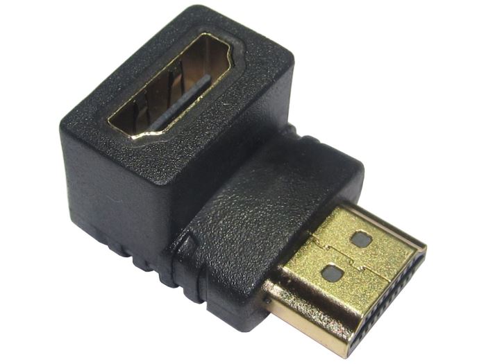 Redukcia HDMI(A) zdierka-HDMI(A) konektor uhlová
