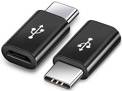 Redukcia USB micro - USB C čierna