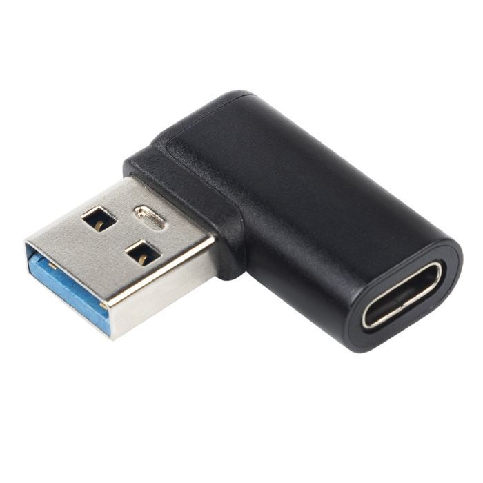 Redukcia zahnutá 90 ° USB-C Female na USB3.0 typ A Male