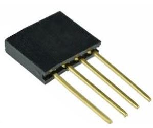 Dutinková lišta 4pin s rozstupom 2,54mm pre PCB