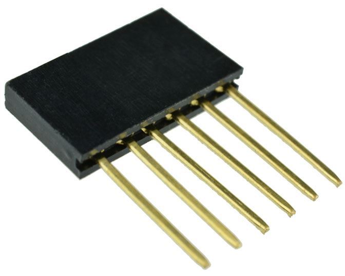 Dutinková lišta 6pin s rozstupom 2,54mm pre PCB
