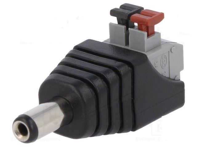 Napájací DC konektor 2,1mm s pružinovou svorkou