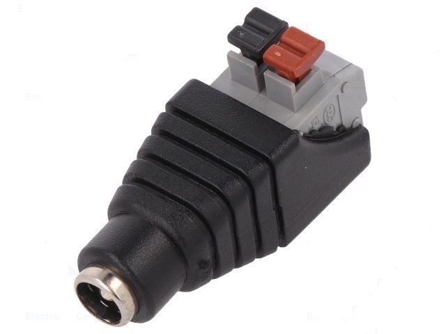 Napájacia DC zdierka 2,1mm s pružinovou svorkou