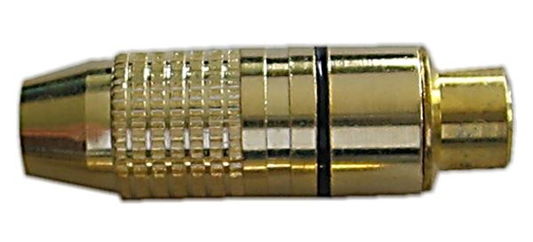 CINCH zdierka pozlátená, kábel 4-5mm, modrý prúžok
