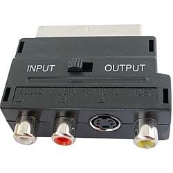 Redukcia SCART kon.IN+OUT/3x CINCH+S VHS zdierky