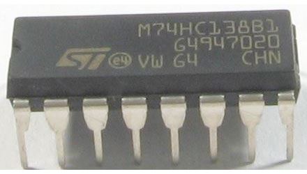 74AHC138, dekodér 1 z 8, demultiplexer DIL16 /M74HC138,74138/