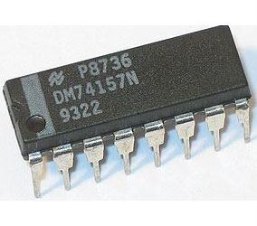 74157 - 2x 2vst.selektor dát/multiplexer DIP16 /SN74157N/