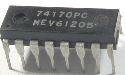 74170 - 16-bit.register RAM 16bit, DIL16 /74170PC/