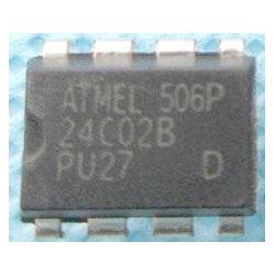 24C02B - sériová EEPROM 2Kbit, DIL8
