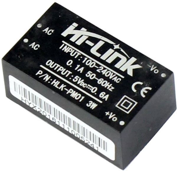 Spínaný zdroj Hi-Link HLK-PM01 3W 5V/0,6A