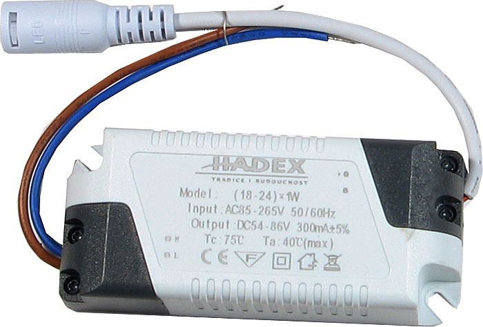 Zdroj-LED driver 18-24W, 230V/54-72V/300mA pre podhľad.svetla M121-125