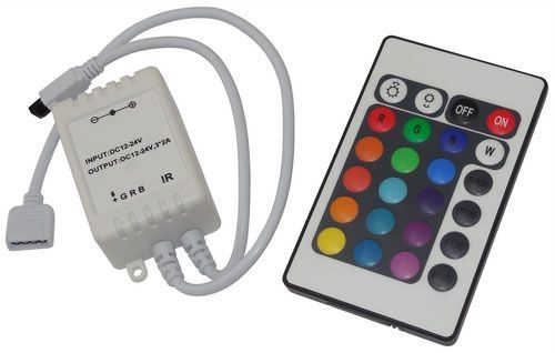 Ovládač LED pásikov RGB 12V/3x2A , IR D.O. 24 tlačidiel
