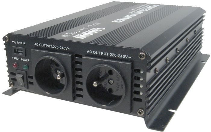 Menič napätia 12V/230V 1600W, Soluowill NM1,6K, modifikovaná sínusovka