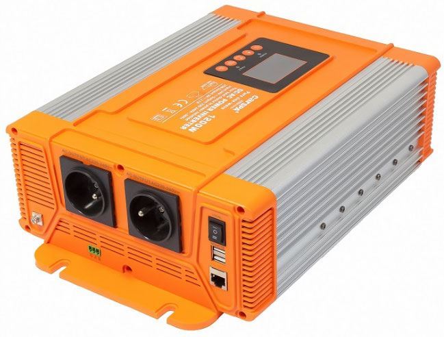 Menič napätia 12V/230V 1200W, CARSPA PX1200, čistá sinus.D.O.drôtové