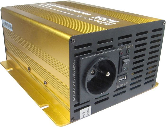 Menič napätia 24V/230V 600W, Soluowill NP600, čistá sínusovka