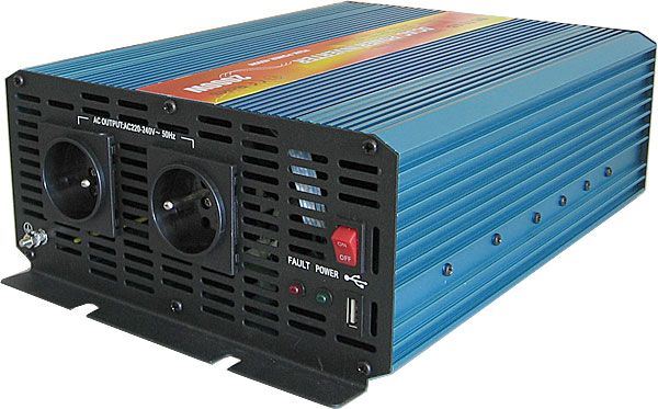 Menič napätia 12V/230V 2000W, CARSPA P2000, čistá sin. D.O.drôtové