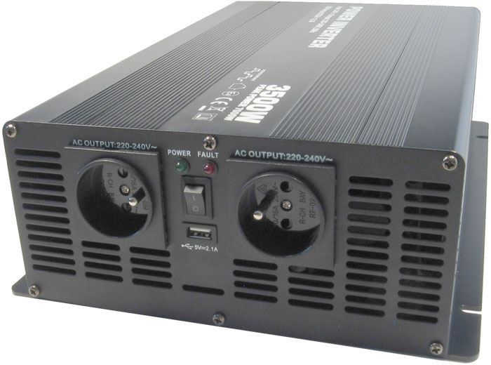 Menič napätia 12V/230V 3500W, Soluowill NM3,5K, modifikovaná sínusovka