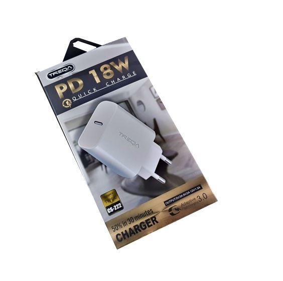 Napájač, sieťový adaptér TREQA USB, 18W, Fast Charging 3.0