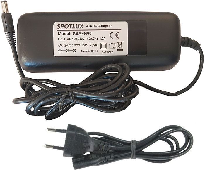 Napájač SPOTLUX KSAFH60, 24V/2,5A spínaný, koncovka 5,5x2,1mm