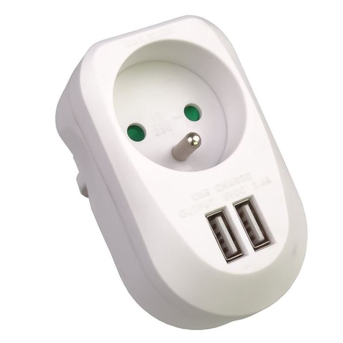 PremiumCord USB nabíjací adaptér 230V 2xUSB 5V maximálny prúd 3,4A