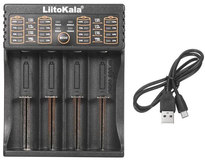 Nabíjačka LiitoKala Lii-402, 1-4x pre Li-Ion, Li-pol, Ni-MH, Ni-Cd