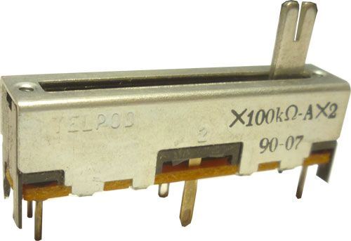 100k/N x2 TELPOD SVP-30, potenciometer ťahový tandemový