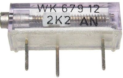 2M2 - WK67912, trimer cermetový 16 otáčok, 19x5,2x7mm