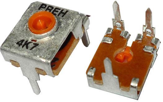 4k7 - Preh 60100, trimer ležatý, RM=10x5mm