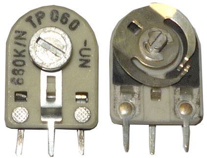 680k - TP060, trimer cermetový stojatý RM10x5mm