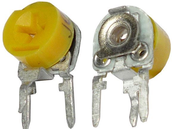 2k2 - trimer uhlíkový stojatý 6x7mm RM5x2, 5mm