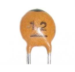 12pF/50V RM=2,54, keramický kondenzátor