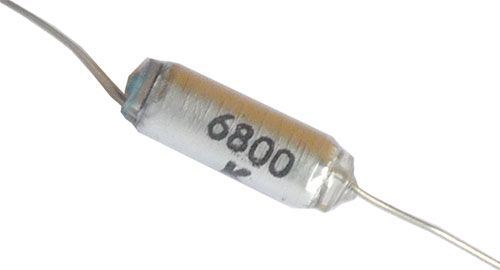 6n8/25V TGL5155, zvitkový kondenzátor axiálny