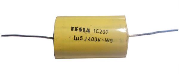 1u5/400V TC207, zvitkový kondenzátor