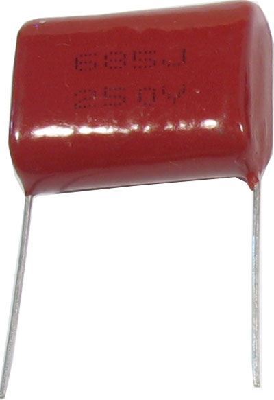 6u8/250V CL21, zvitkový kondenzátor polyester