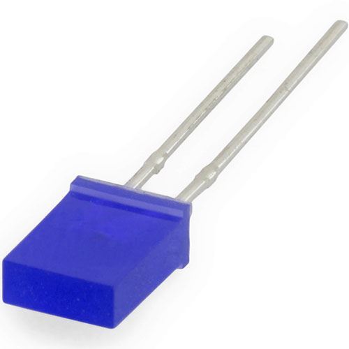 LED 2x5x7mm modrá difúzna