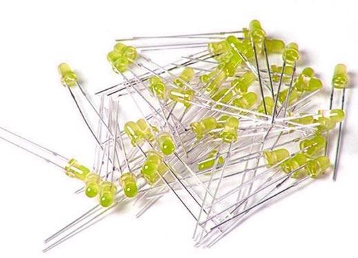 LED 3mm žltá difúzna, balenie 100ks