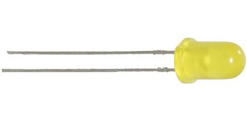 LED 5mm žltá rozptylka 200mCd/20mA,590nm,120°