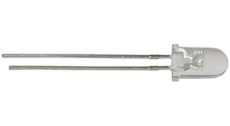 LED 5mm 12V zelená číra 8Cd/ 20mA 30°