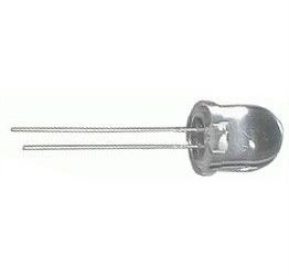 LED 10mm modrá číra 6,5Cd/ 20mA 30°