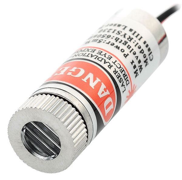 Laser s optikou 5mW 3V 650nm, červená linka