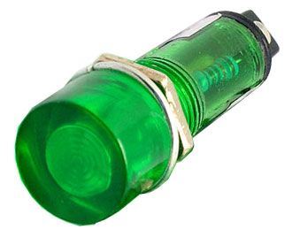 Kontrolka 12V LED, zelená do otvoru 10mm