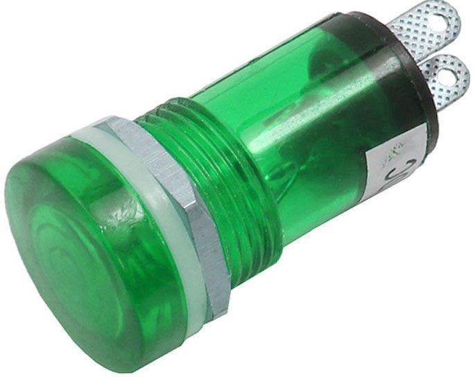 Kontrolka 12V zelená, priemer 18mm