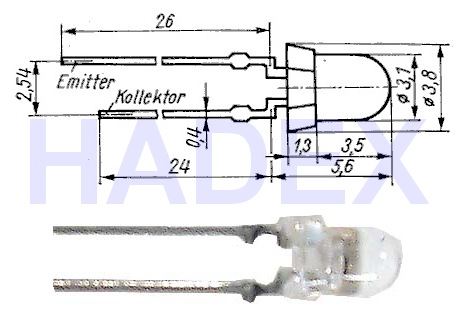 SP213F Fototranzistor infraprijímač