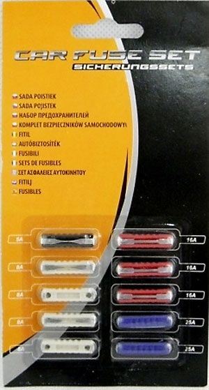 Sada autopoistiek valcových-plast, celkom 10ks